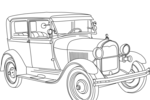 Tranh tô màu xe ô tô 1928 ford model a