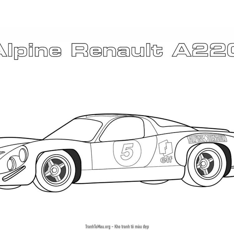 Tải tranh tô màu alpine renault a220