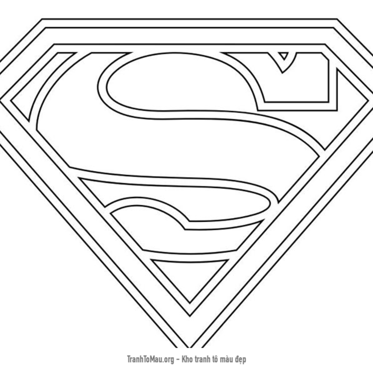 Tải tranh tô màu biểu tượng sủa superman