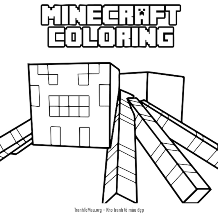Tranh tô màu Minecraft ngộ nghĩnh nhất dành cho bé tập tô