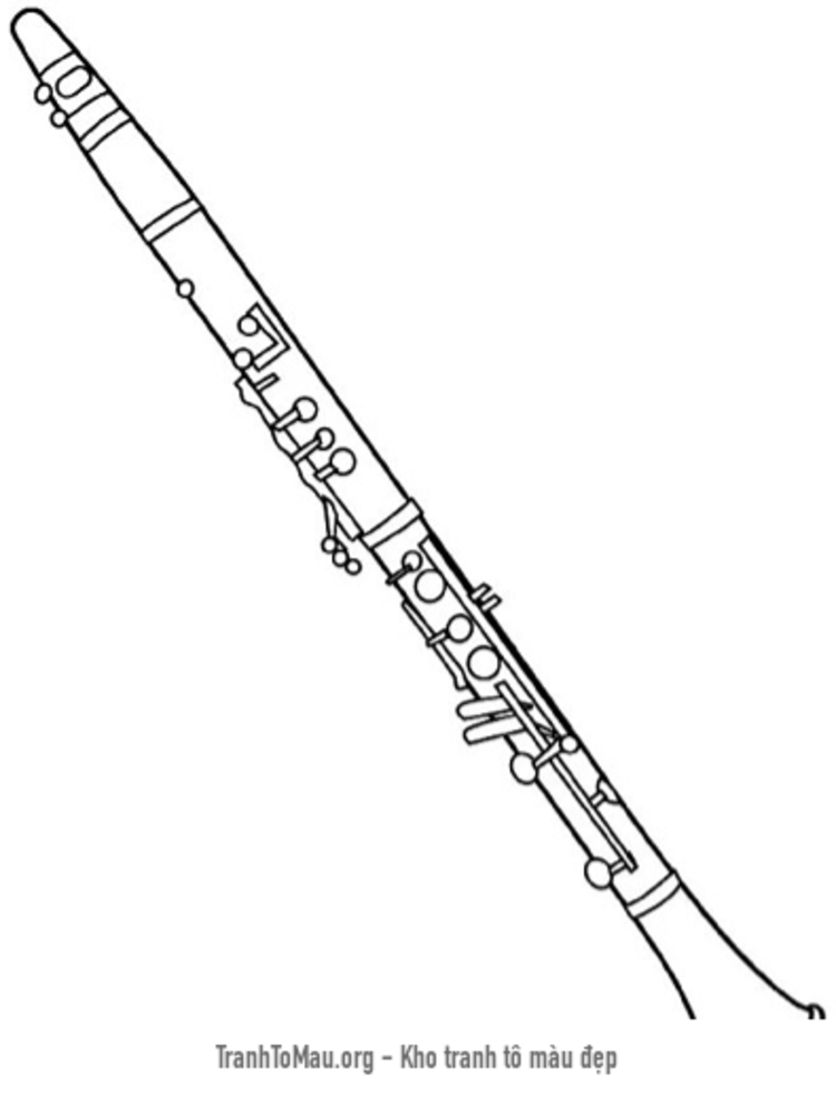 Tải tranh tô màu kèn clarinet