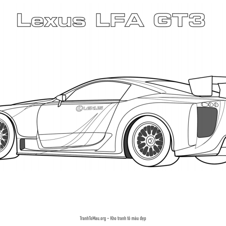 Tải tranh tô màu lexus lfa gt3