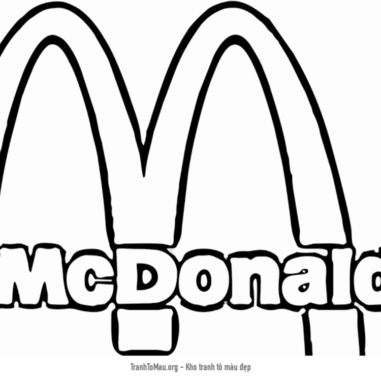 Tải tranh tô màu logo của hãng mcdonald