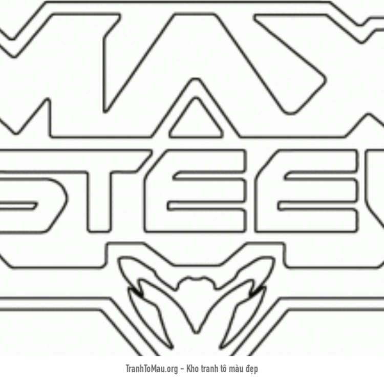 Tải tranh tô màu max steel logo