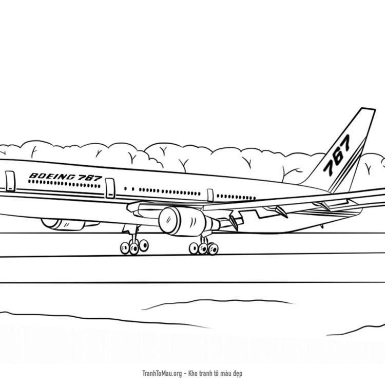 Tải tranh tô màu máy bay boeing 767-400er
