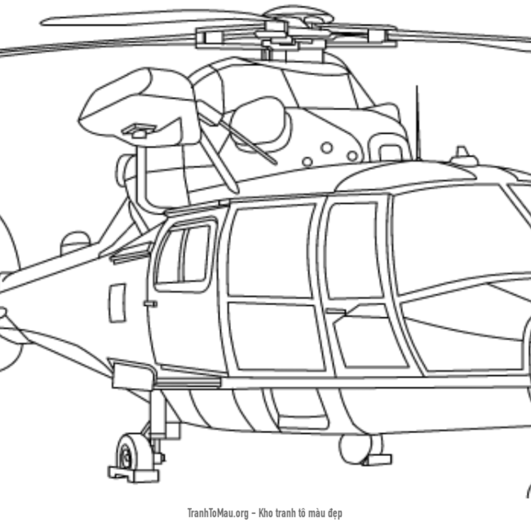Tải tranh tô màu máy bay trực thăng quân sự