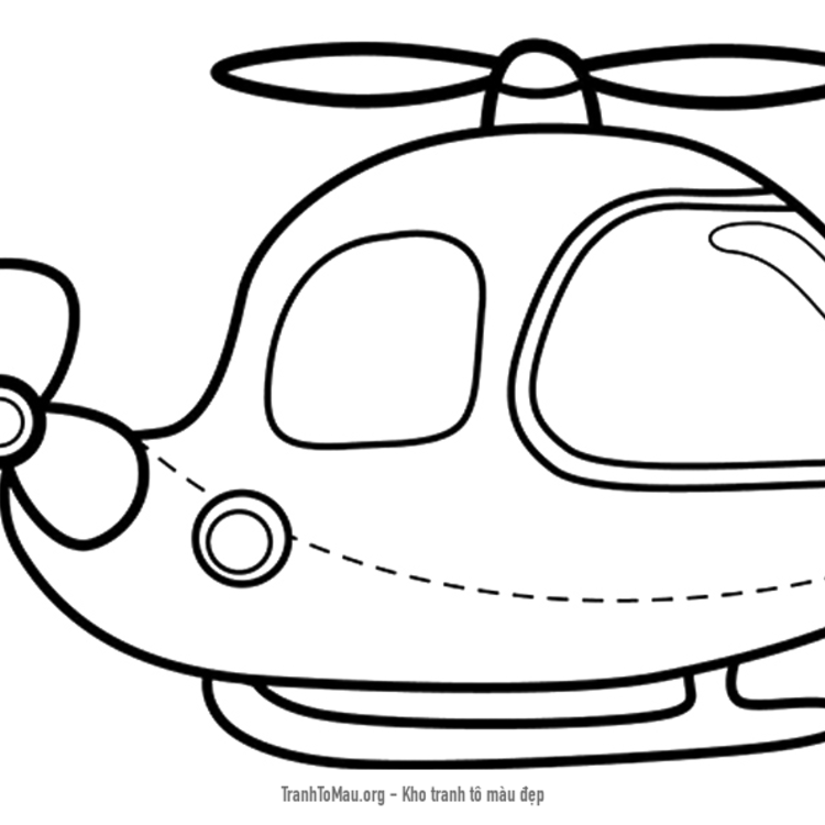 Tải tranh tô màu máy bay trực thăng tý hon