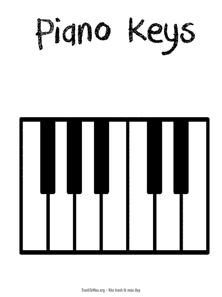 Tải tranh tô màu phím đàn piano