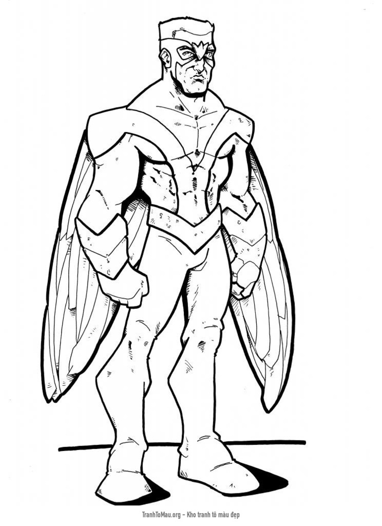 Tải tranh tô màu siêu anh hùng falcon