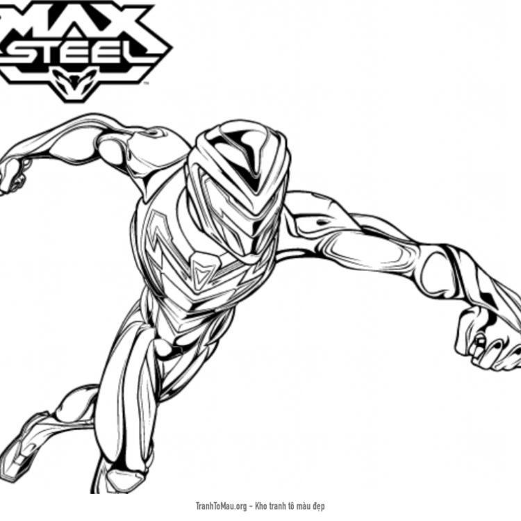 Tải tranh tô màu siêu anh hùng max steel