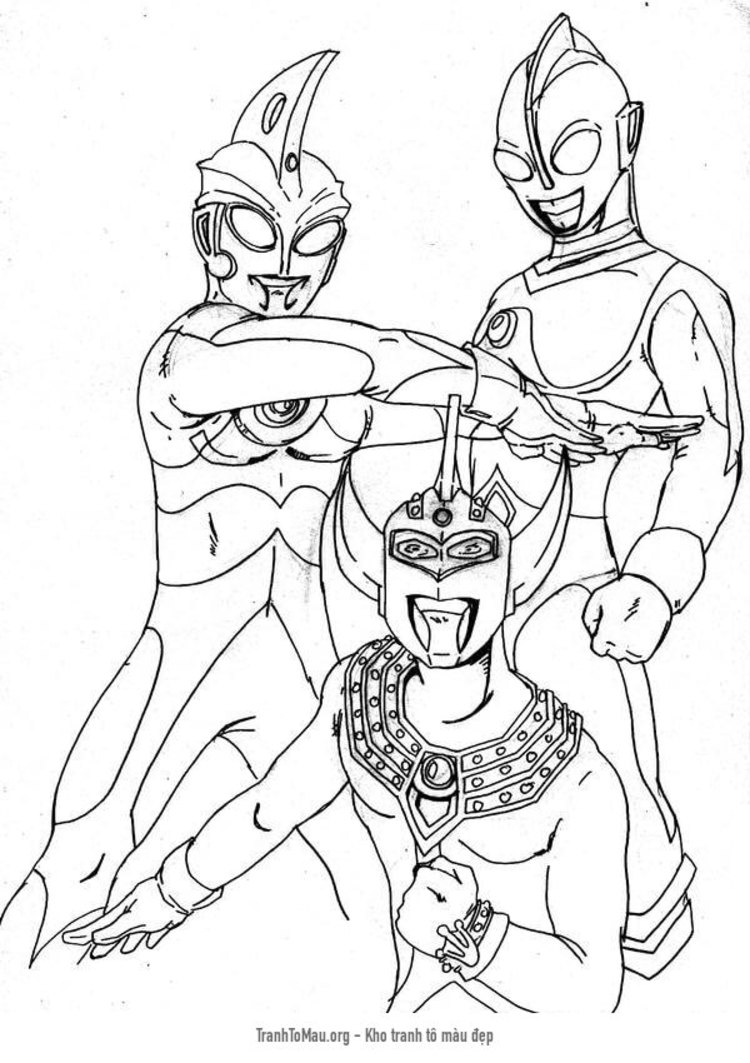 Tải tranh tô màu 3 Ultraman