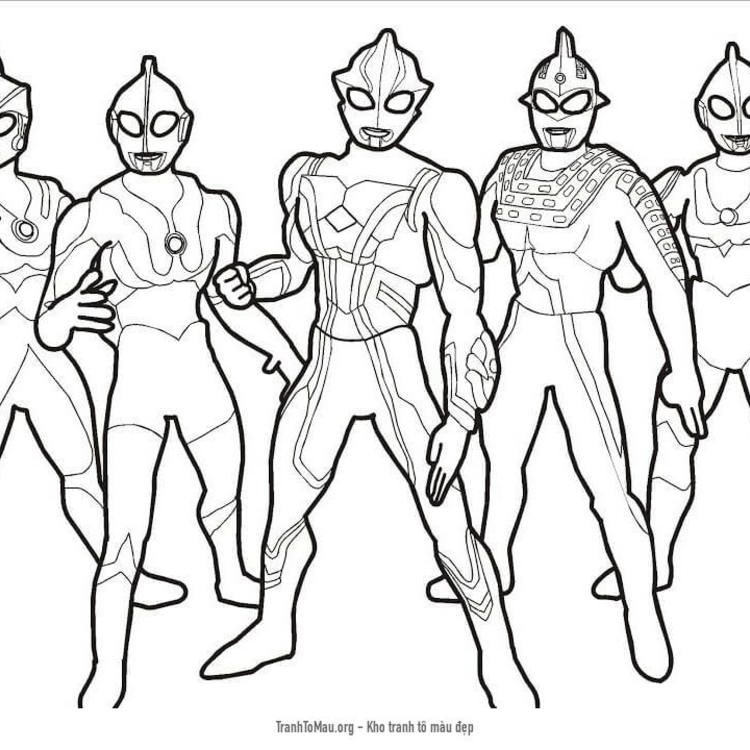 Tải tranh tô màu 5 Ultraman