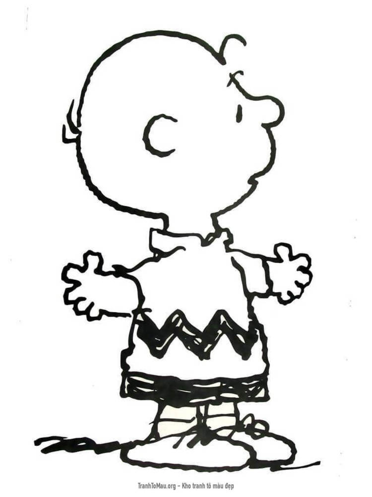 Tải tranh tô màu Charlie Brown