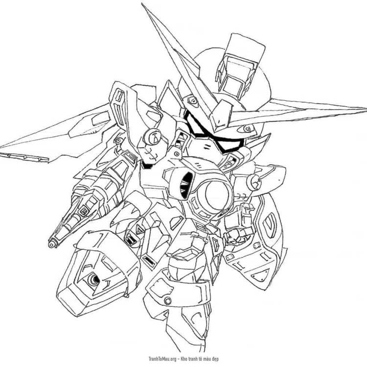 Tải tranh tô màu Chibi Gundam