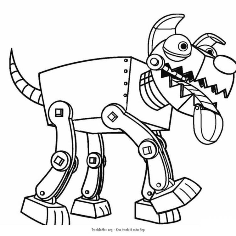 Tải tranh tô màu Chó Robot