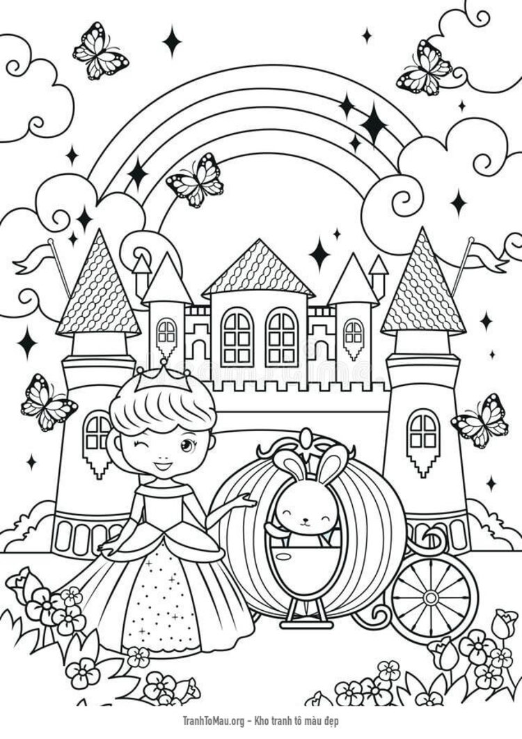 Tuyển tập tranh tô màu lâu đài cho bé tô màu  Trường Trung Cấp Nghề  Thương Mại Du Lịch Thanh Hoá