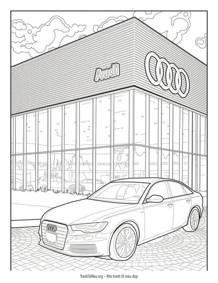 Tải tranh tô màu Công Ty Xe Audi