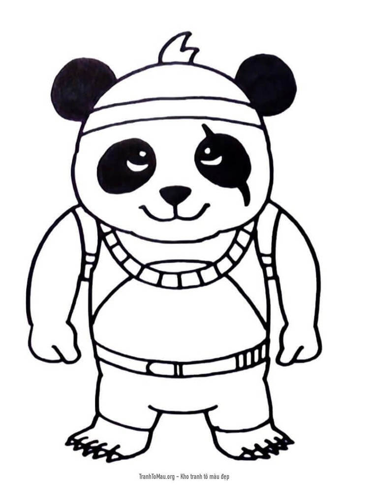 Tải tranh tô màu free fire detective panda