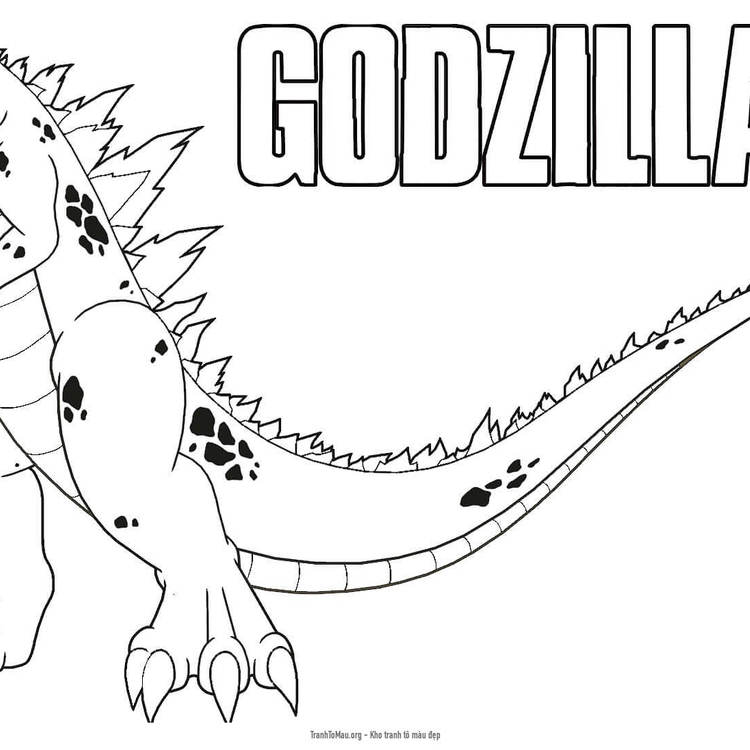 Tải tranh tô màu Godzilla