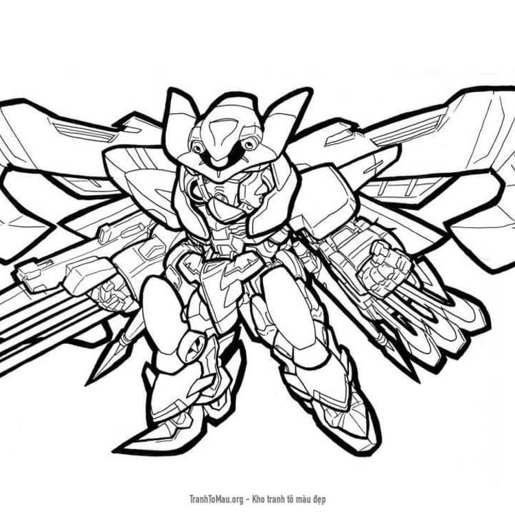Tải tranh tô màu Gundam 1