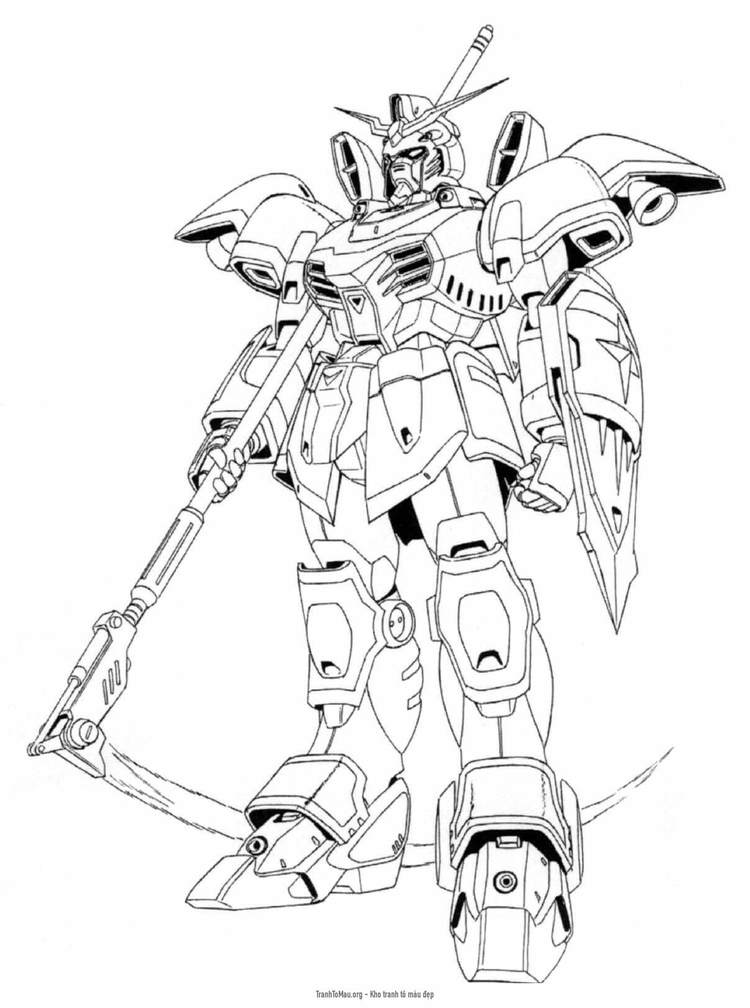 Tải tranh tô màu Gundam 3