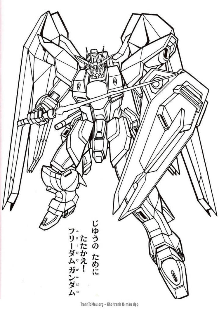Tải tranh tô màu Gundam