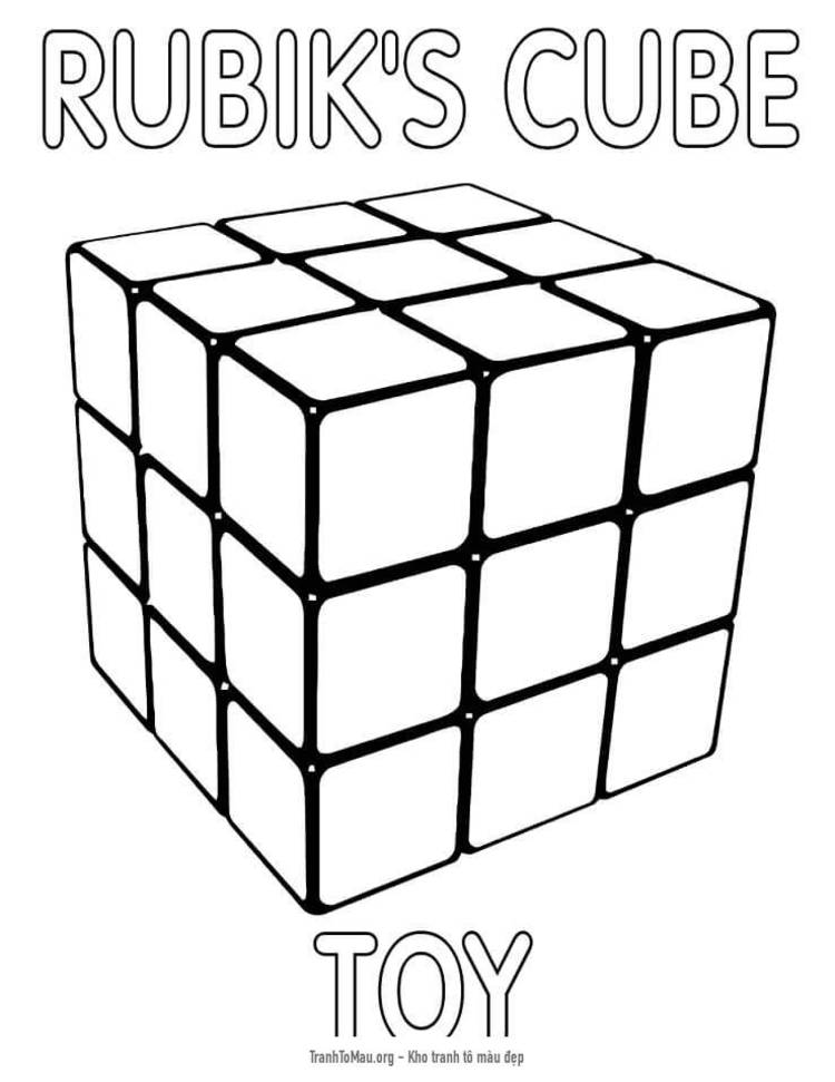 Tải tranh tô màu Khối Rubik Đồ Chơi
