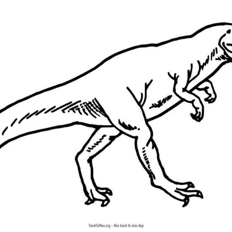 Tải tranh tô màu Khủng Long Allosaurus