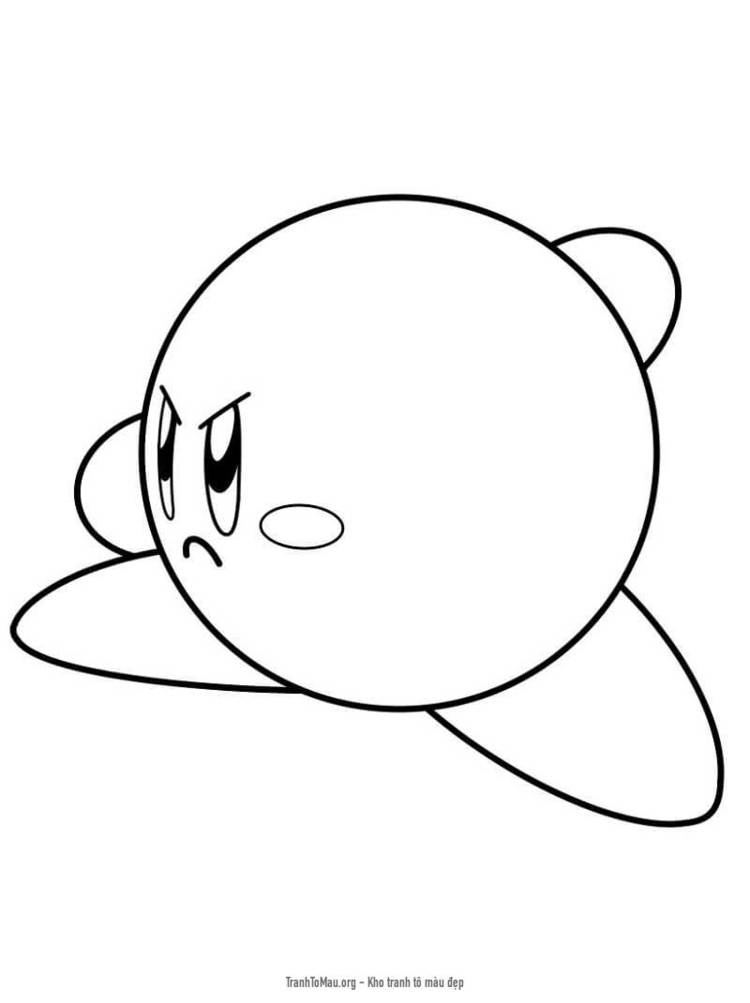 Tải tranh tô màu Kirby Tức giận