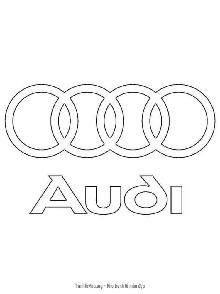 Tải tranh tô màu Logo Xe Audi
