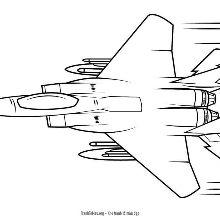 Tải tranh tô màu Máy Bay Chiến Đấu Đại Bàng F-15