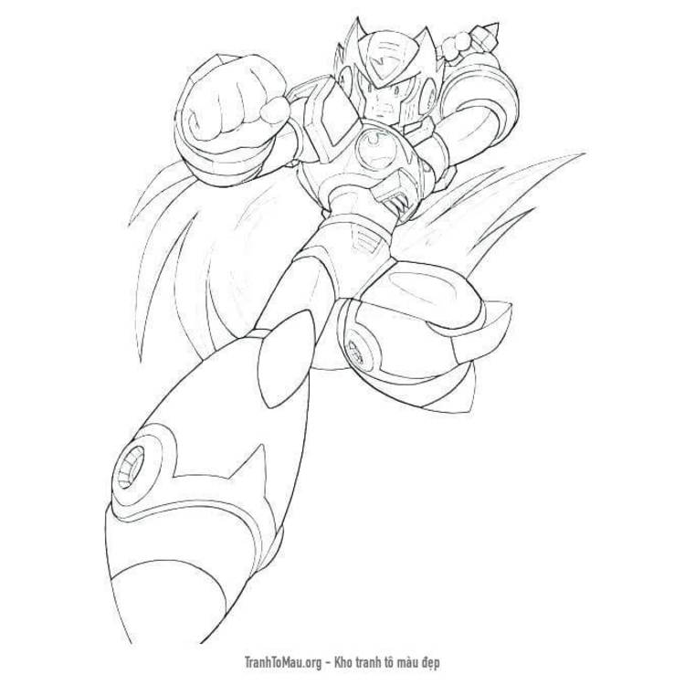 Tải tranh tô màu Mega Man Tấn Công