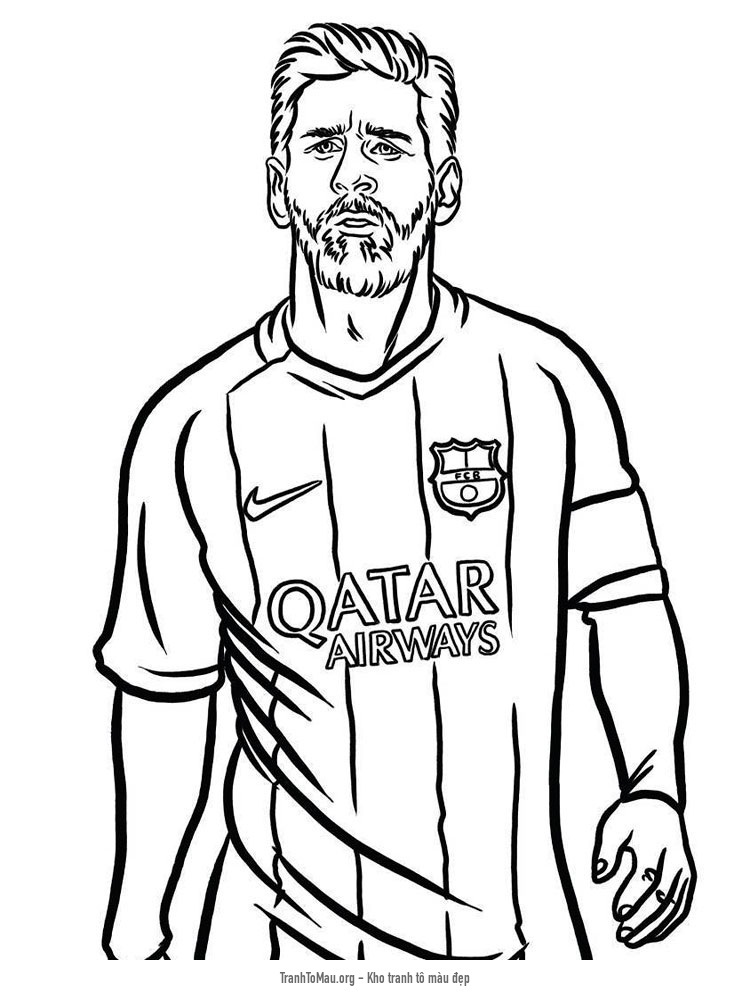 Tải tranh tô màu Messi