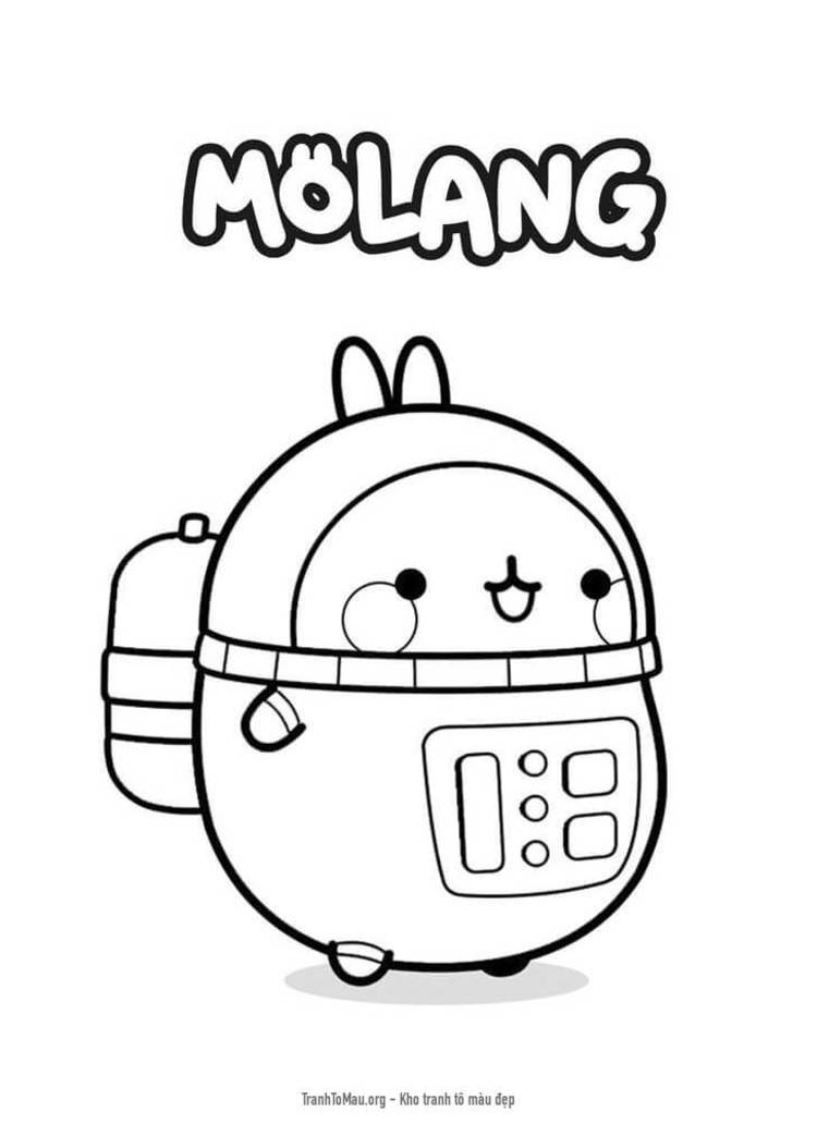 Logo coloring book and molang lettering to print and online