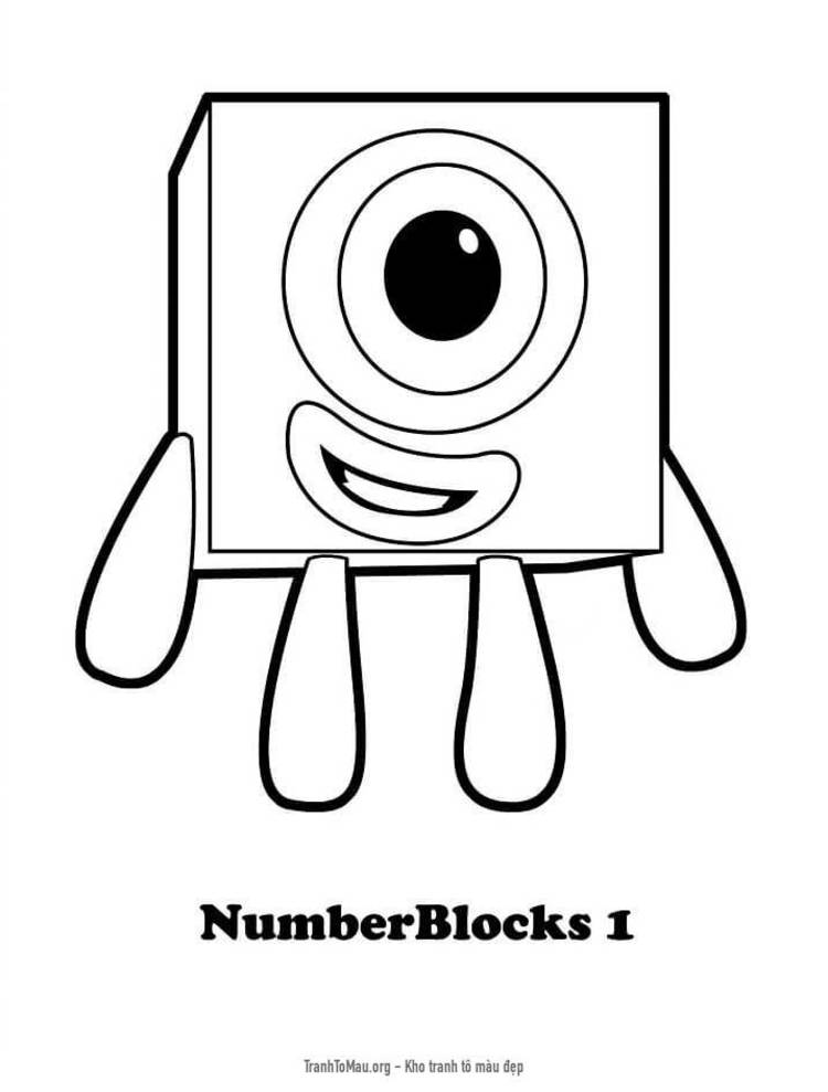 Tải tranh tô màu Number Block 1