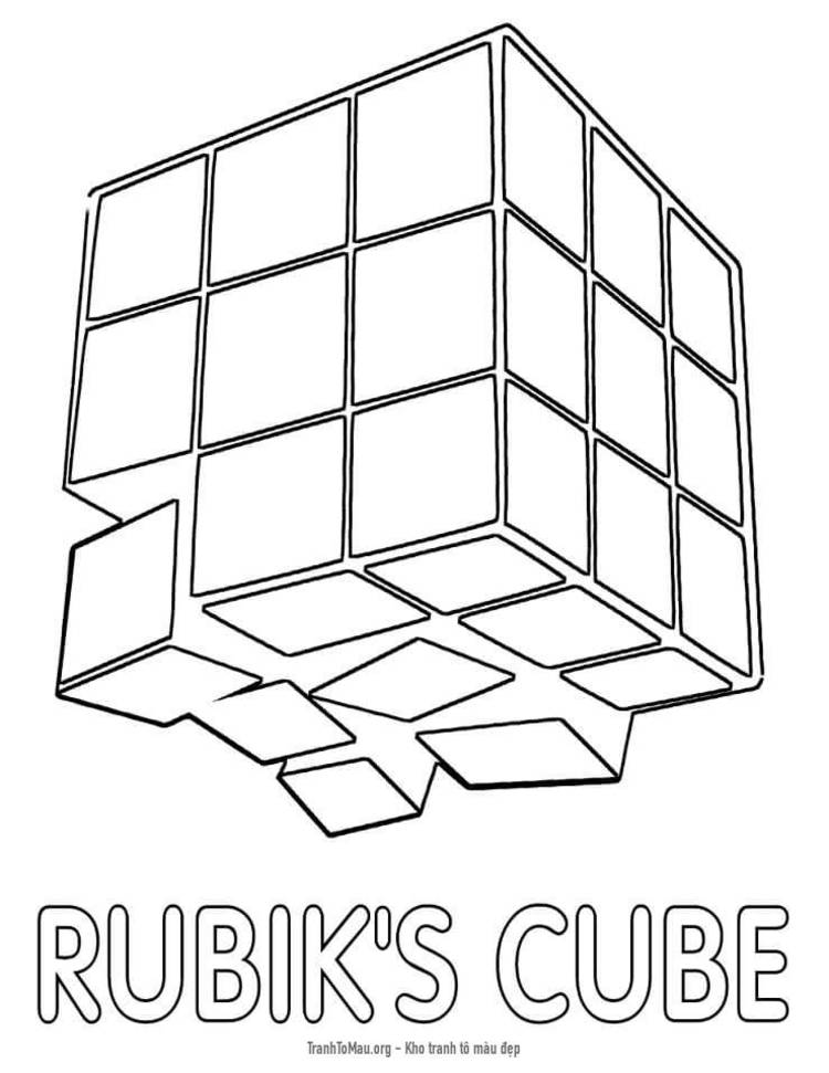 Tải tranh tô màu Rubik 3x3