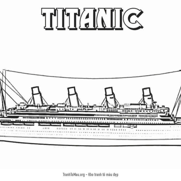 Tải tranh tô màu Tàu Du Lịch Titanic
