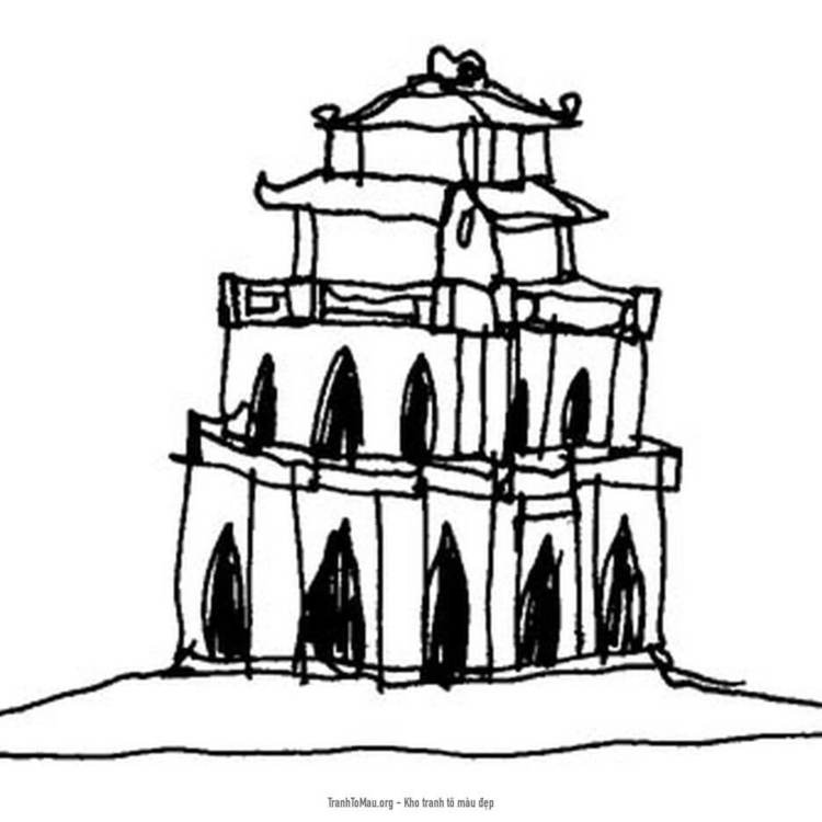 Tổng hợp 261 vẽ tháp rùa đơn giản tuyệt vời nhất  thtantai2eduvn