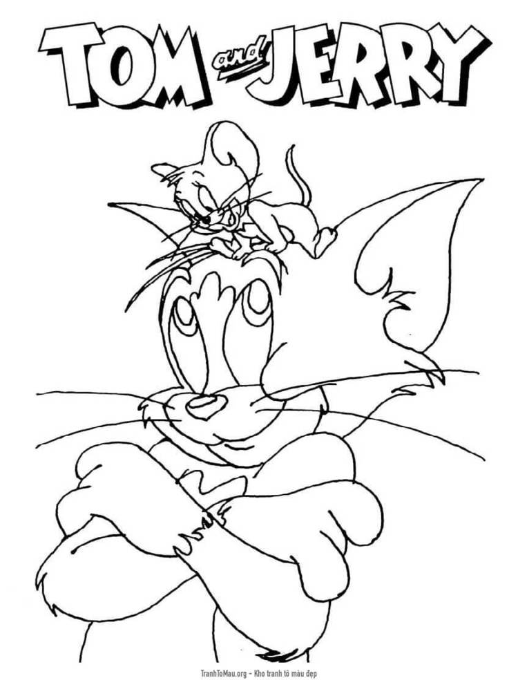 Tải tranh tô màu Tom và Jerry