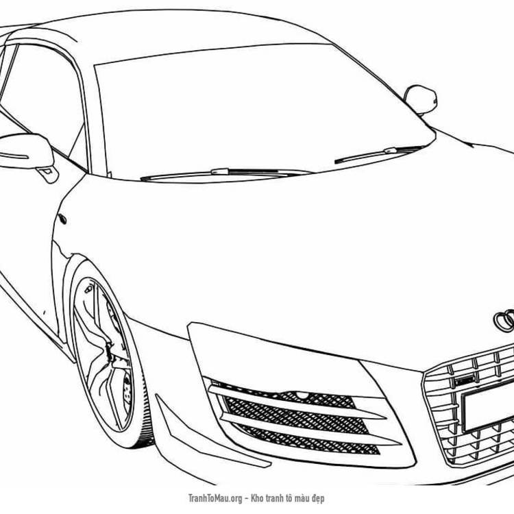 Tải tranh tô màu Xe Audi R8 GT