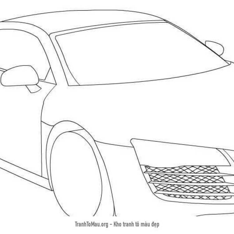 Tải tranh tô màu Xe Hơi Audi R8
