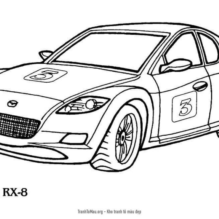 Tải tranh tô màu Mazda RX 8