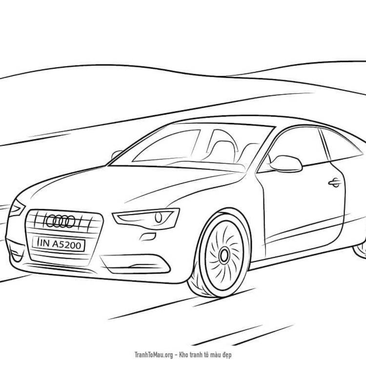 Tải tranh tô màu Xe Ô Tô Audi A5