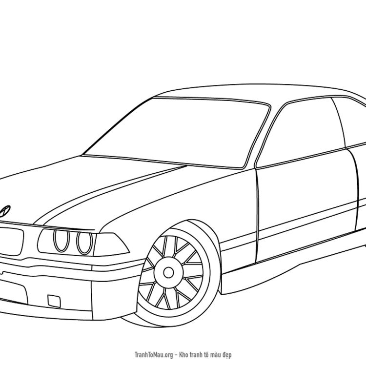Tải tranh tô màu Xe Ô Tô BMW E36