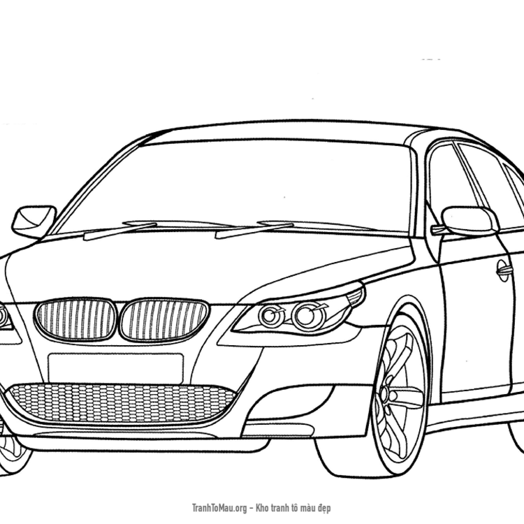 Tải tranh tô màu Xe Ô Tô BMW M5 E60