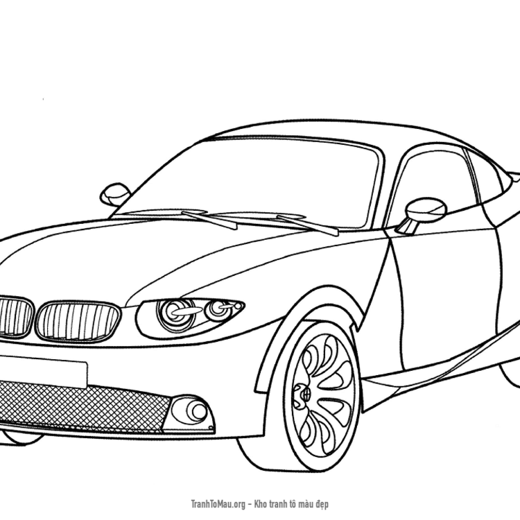 Tải tranh tô màu Xe Ô Tô BMW X-coupe