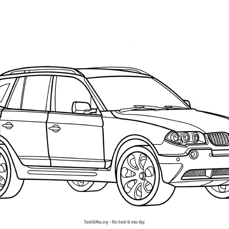 Tải tranh tô màu Xe Ô Tô BMW X3