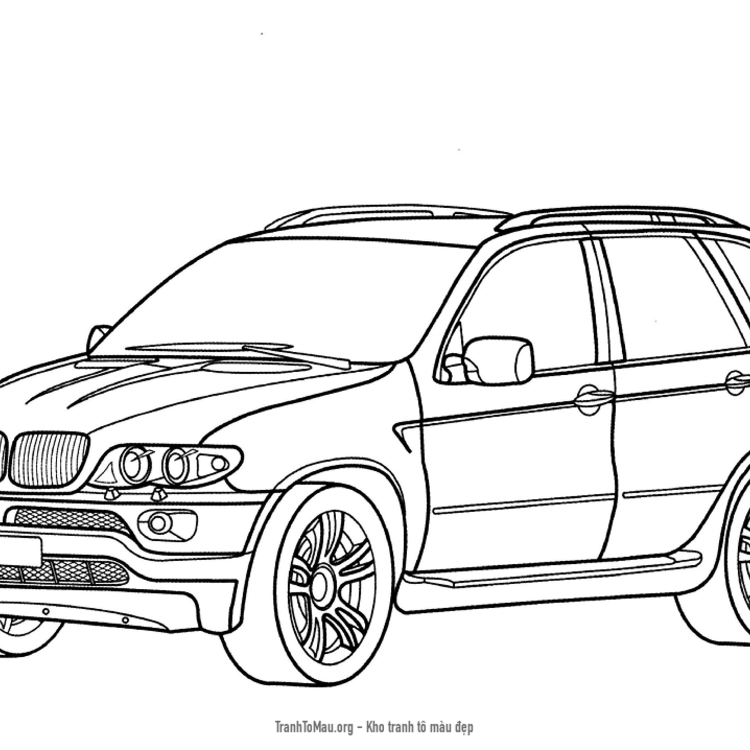 Tải tranh tô màu Xe Ô Tô BMW X5