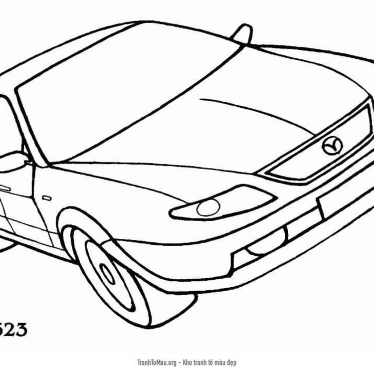 Tải tranh tô màu Xe Ô Tô Mazda 323