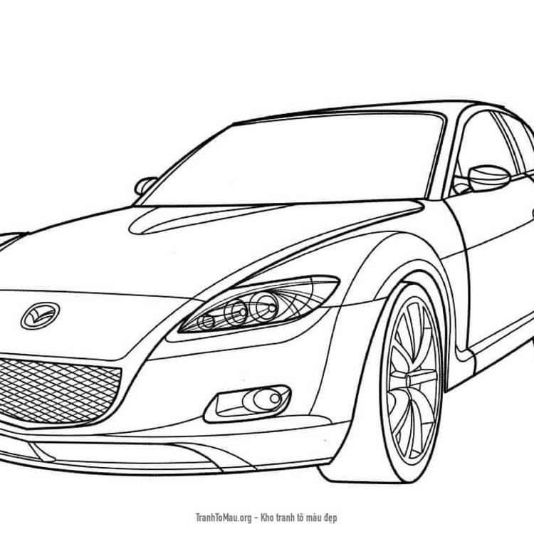 Tải tranh tô màu Xe Ô Tô Thể Thao Mazda RX 8